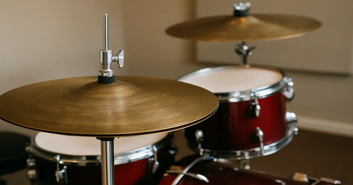 Pair of Cymbals On a Drum Set