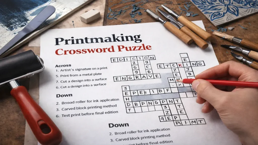 Printmaking Crossword Puzzle